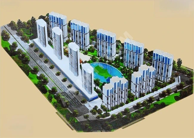 Satılık 1+1 havuz cephe Daire fi side Bahçeşehir