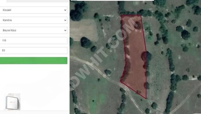 Kandıra Beycede Satılık 1.885 m2 Müstakil Tapulu Tarla