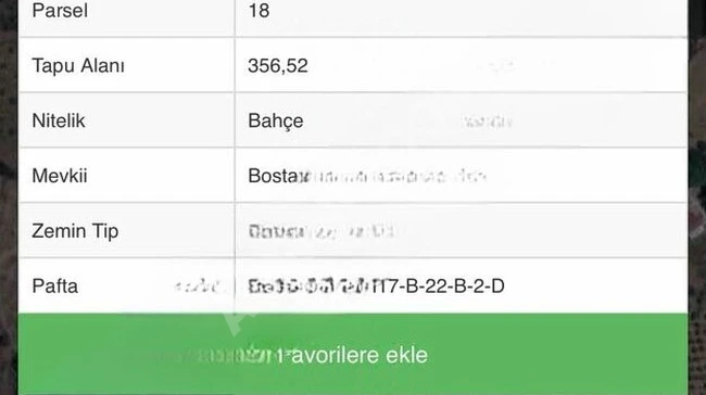 ÇANAKKALE BAYRAMİÇ'TE SATILIK 356 m2 BAHÇE