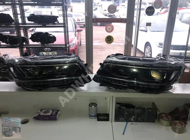 2016-2019 TİGUAN مصابيح أمامية زينون مع LED