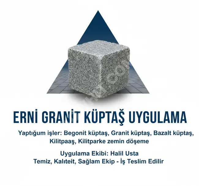 Kırma granit küptaş Bazalt küptaş begonit küptaş zemin döşeme 