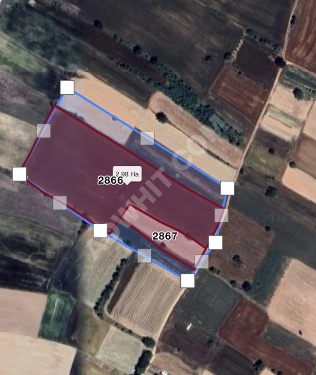 KÖŞE KONUM 25 Dönüm Satılık Tarla Manzaralı Koyunbaba