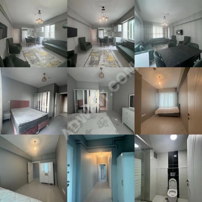 شقة مفروشة للإيجار ضمن مجمع سكني اطلالة جميلة 2+1 14م ط1