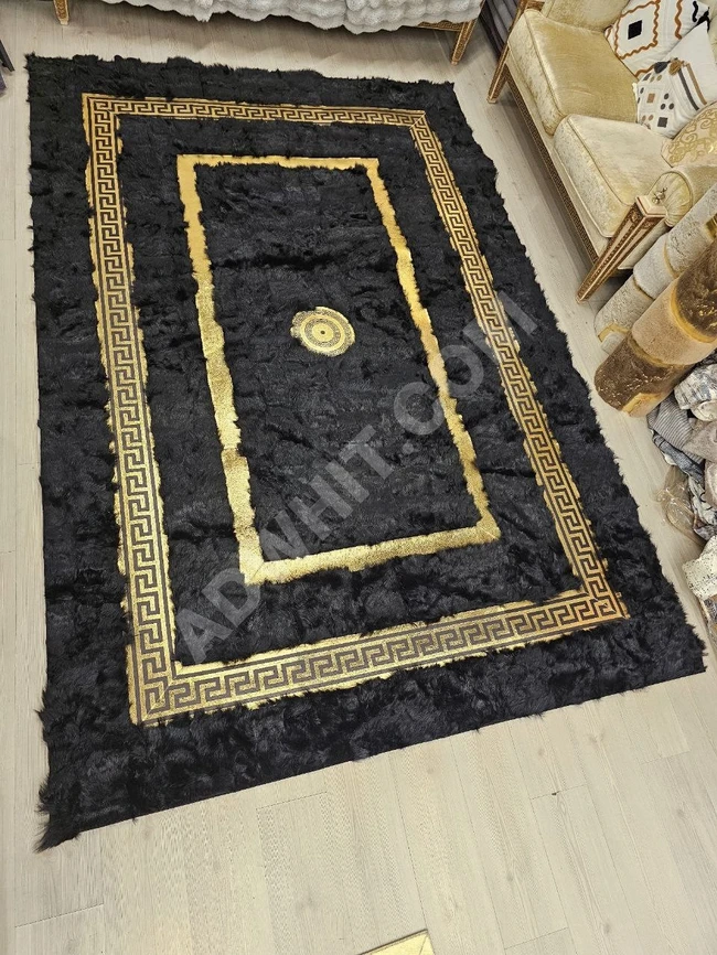 سجاد فرو أرنب نوعية ممتازة ثابت على الأرض الخلفية جلد