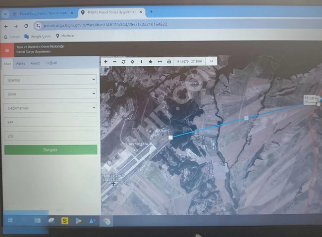 SATILIK TARLA SILIVRI DEĞIRMENKÖYDE 595 M2
