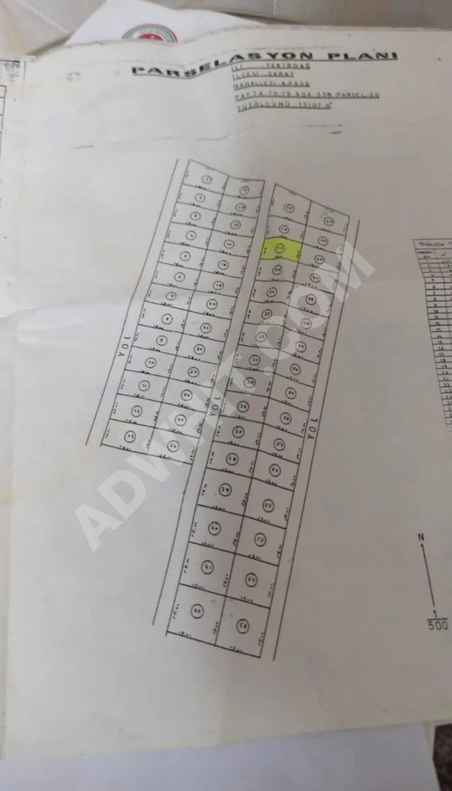 SATILIK ARSA TEKİRDAĞ SARAYDA PARSELLİ 230 M²