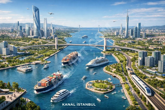 Investment land for sale for investment in the center of Istanbul Canal, Arnavutköy.