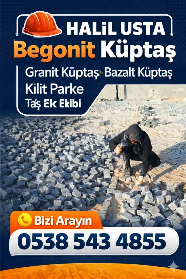 Mersin begonit küptaş zemin döşeme uygulama ekibi Halil 