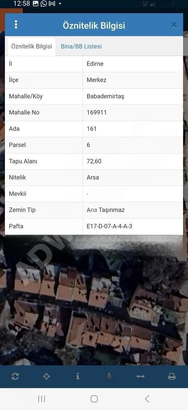 SATILIK MÜSTAKİL İMARLI ARSA EDİRNE MERKEZDE 73 M2