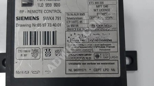 1L0959800 VOLKSWAGEN CADDY SEAT İNCA İMMOBİLİZER BEYNİ