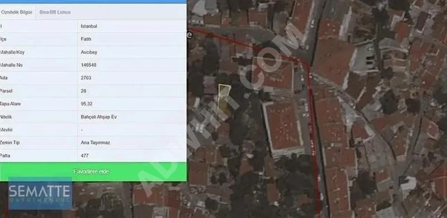 Acil Satılık İmarlı Arsa Fatih Ayvansaray'da 95 M²