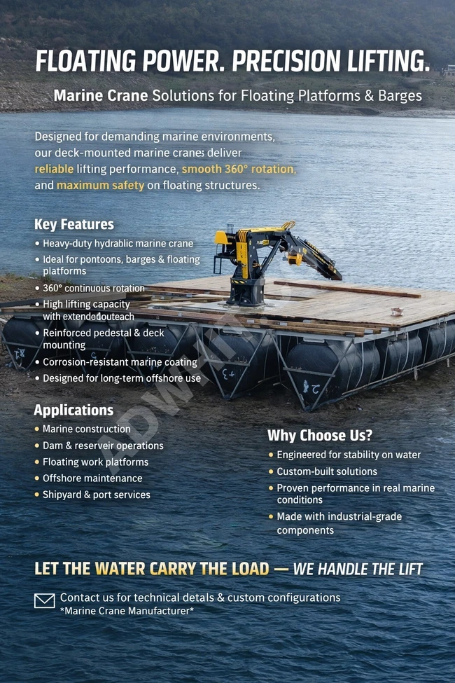 رافعة سطحية بحرية خارجية للسفن لمزارع الأسماك من تركيا