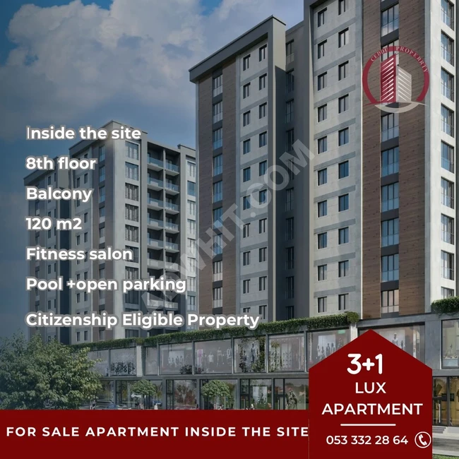 شقة فاخرة للبيع في مجمع سكني مؤهلة للجنسية التركية