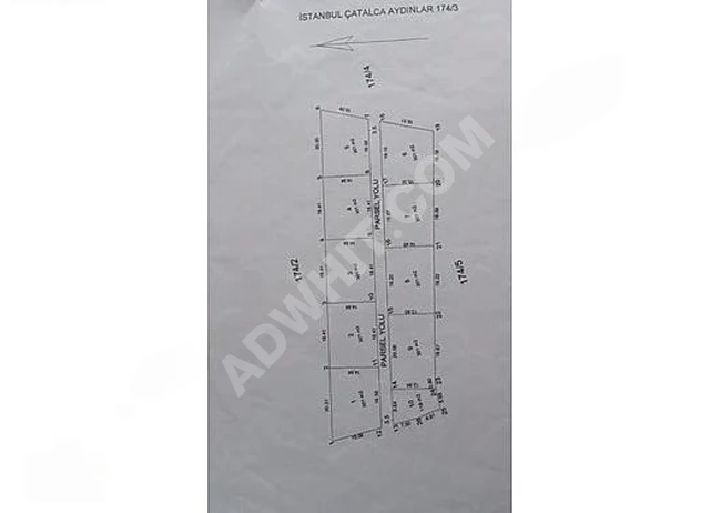 فرصة استثمارية! أرض زراعية بمساحة 301 متر مربع في مركز قرية آيدنلار، تشاتالجا.Çatalca 
