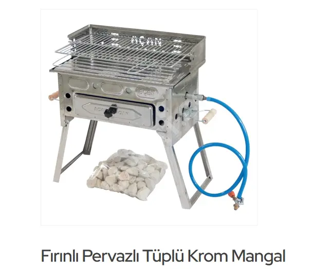 sifir ayarinda GAZLI BARBECU Fırınlı Pervazlı 