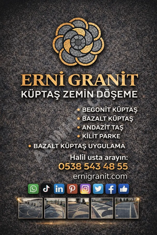 Marmaris granit küptaş begonit küptaş uygulama ekibi Halil usta 