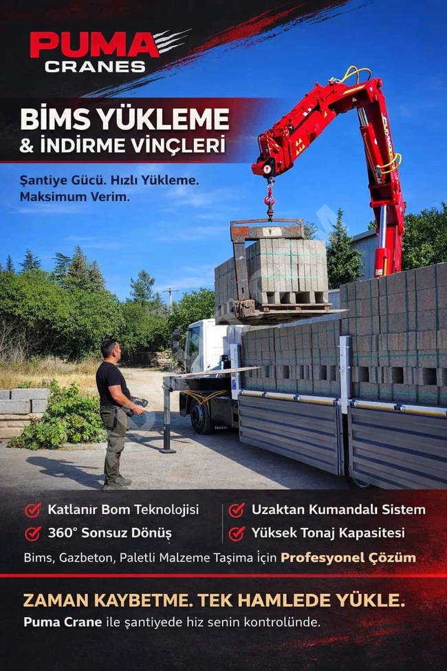 Moment Kontrollü Uzaktan Kumandalı Hidrolik Vinç
