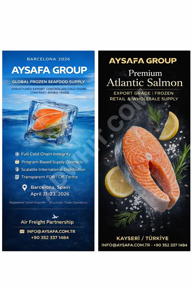 شرائح سمك السلمون المجمد Salmon frozen slices