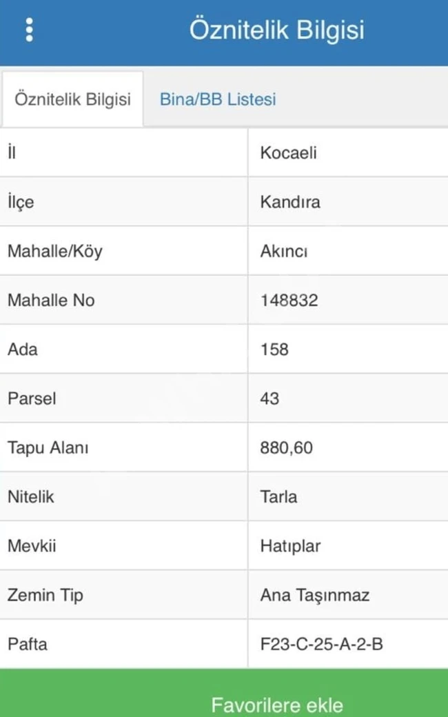 KOCAELİ KANDIRA AKINCIDA SATILIK TARLA