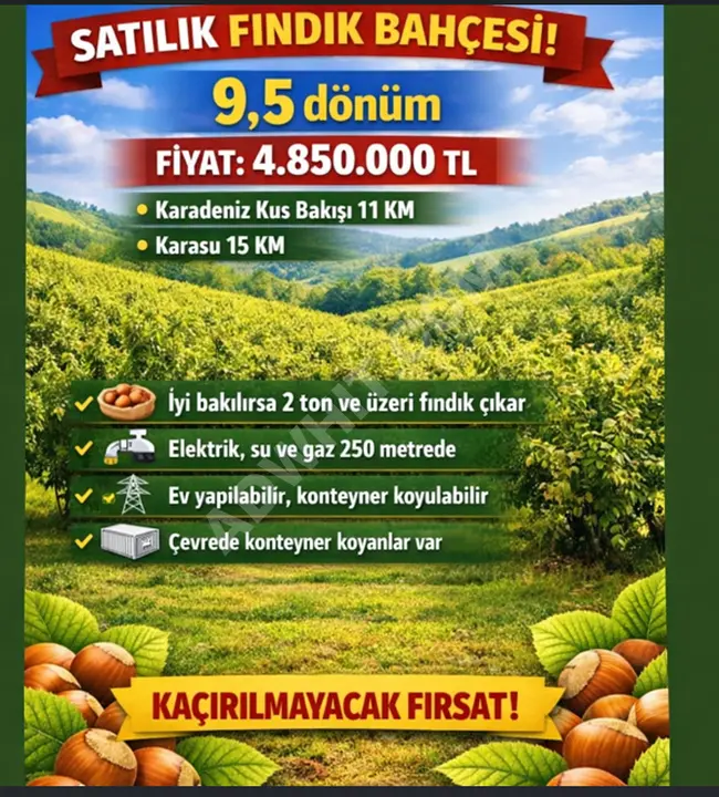 Sahibinden Satılık Çok Amaçlı yatırama uygun kredıye uygun 