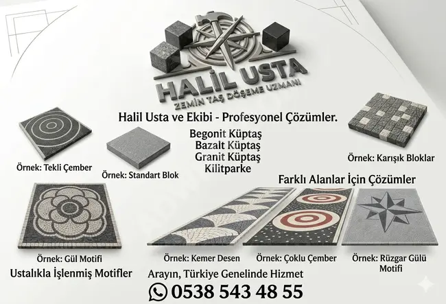 Halil usta zemin begonit küptaş granit küptaş Bazalt küptaş 