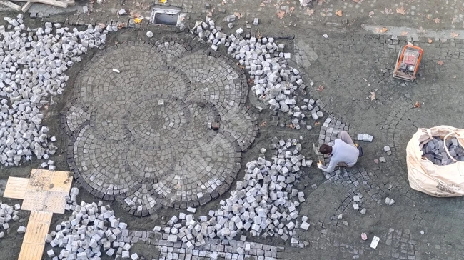 Begonit küptaş parke taşı döşeme ustası Halil Muğla Bodrum 