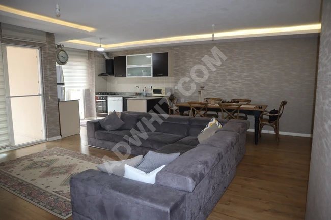 أنطاليا - كونيالتي شقة مفروشة بالكامل 3+1 ضمن مجمع متكامل للبيع 