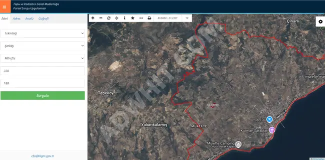 Olive grove of 8,226 m² for sale in Mürefte, Şarköy, Tekirdağ