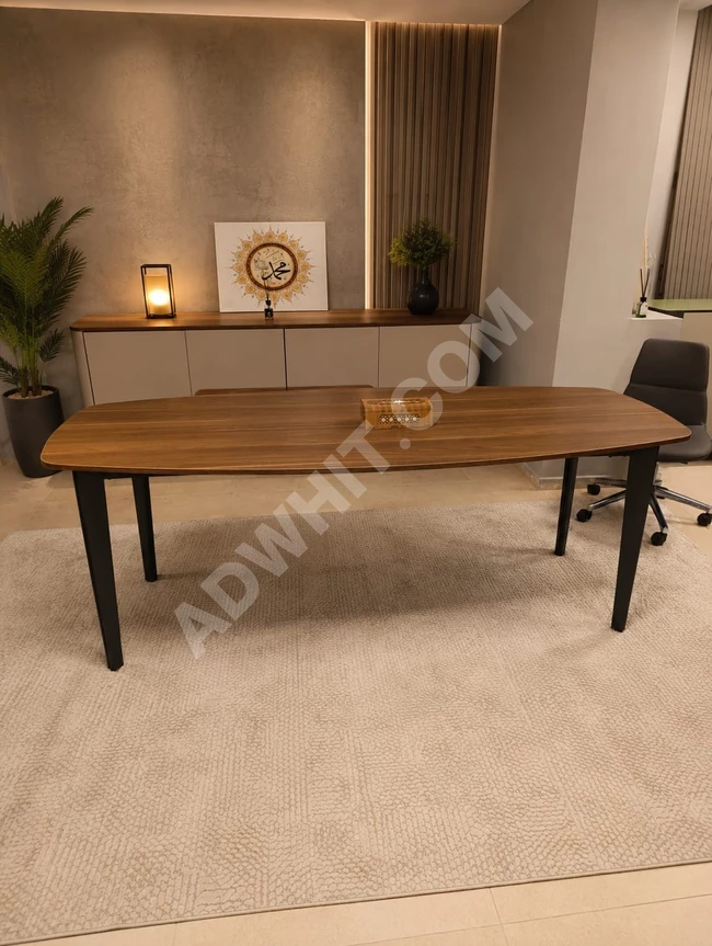 220cm TOPLANTI MASASI / طاولة اجتماعات بارجل معدنية 