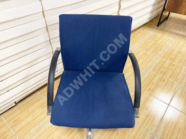 DEMIRHAN OFFICE - BLUE FABRIC METAL-LEGGED STAFF WORK CHAIR