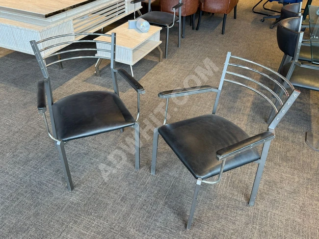 DEMİRHAN OFFICE - METAL-FRAMED LEATHER GUEST WAITING CHAIR