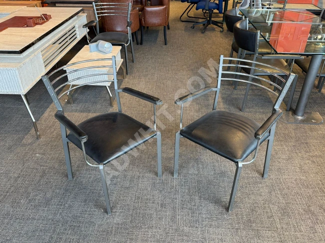 DEMİRHAN OFFICE - METAL-FRAMED LEATHER GUEST WAITING CHAIR