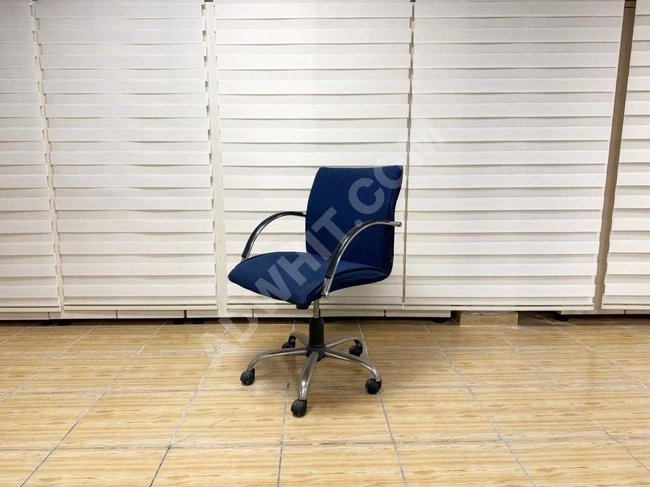 DEMIRHAN OFFICE - BLUE FABRIC METAL-LEGGED STAFF WORK CHAIR
