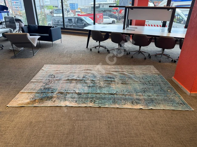 DEMIRHAN OFFICE - HAND-KNITTED VINTAGE 305 X 180 cm WOOL ANTIQUE CARPET