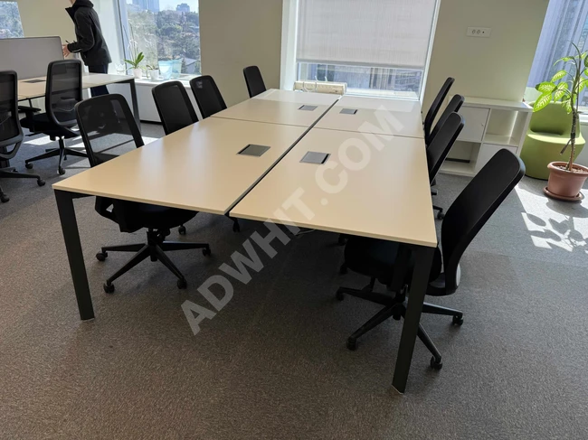 DEMİRHAN OFFICE - COLLECTION 10-PERSON CONFERENCE TABLE WITH DATAPORT