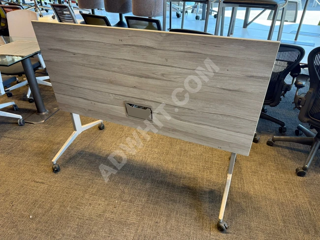 DEMIRHAN OFFICE - NURUS FOLDABLE WORK DESK WITH WHEELS AND POWER SOCKET