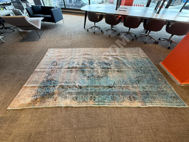 DEMIRHAN OFFICE - HAND-KNITTED VINTAGE 305 X 180 cm WOOL ANTIQUE CARPET