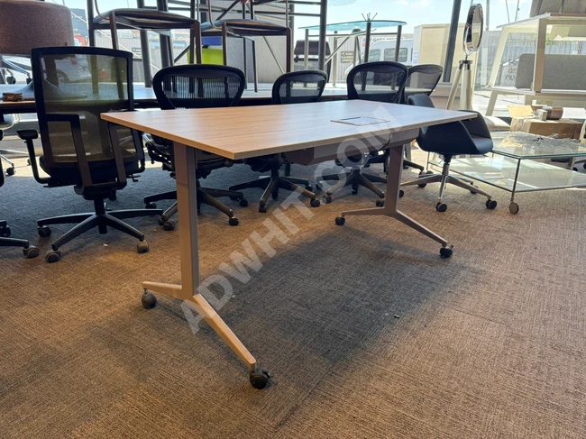 DEMIRHAN OFFICE - NURUS FOLDABLE WORK DESK WITH WHEELS AND POWER SOCKET