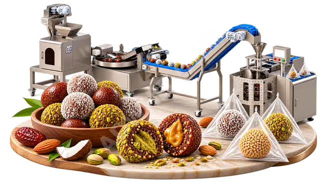 Stuffed date ball production line