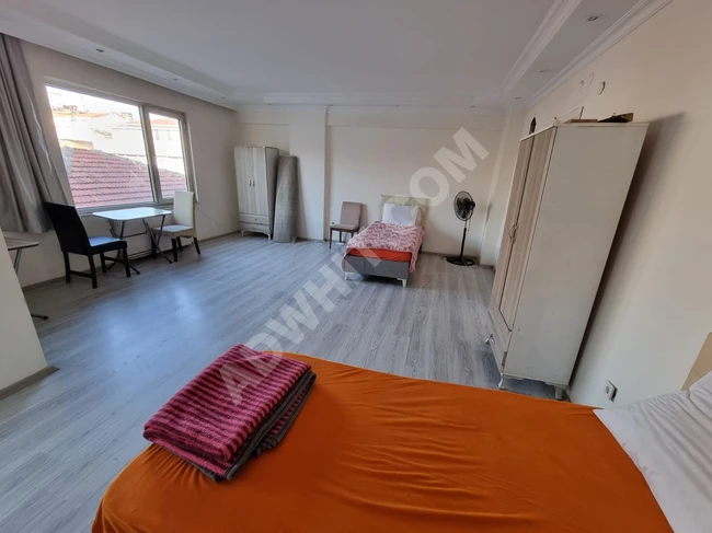 A bed in a double room in a private student dormitory / Avcılar, Istanbul