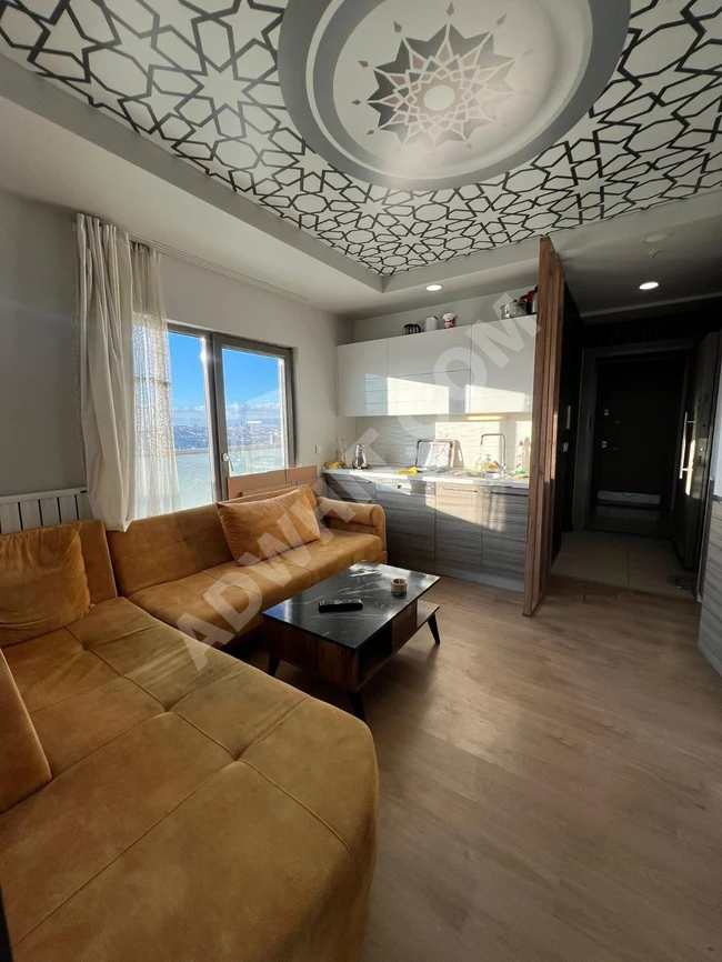 Apartment for sale in Symbol Istanbul Complex, furnished with luxurious furniture.